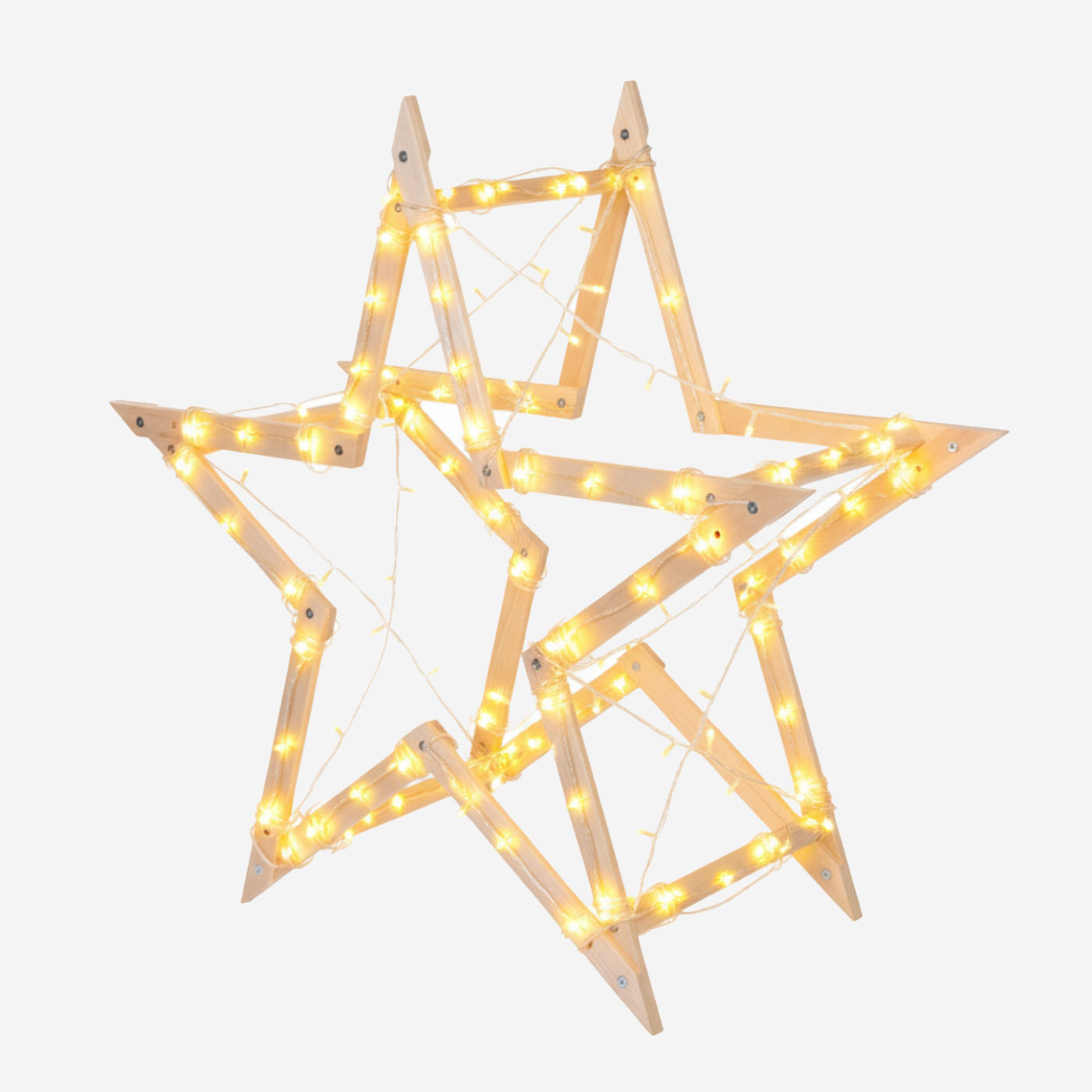 Drewniana gwiazda świąteczna Modostar™ (3 w 1) - obrazek 5