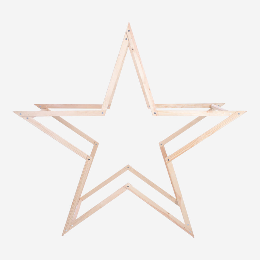 Drewniana gwiazda świąteczna Modostar™ (3 w 1)