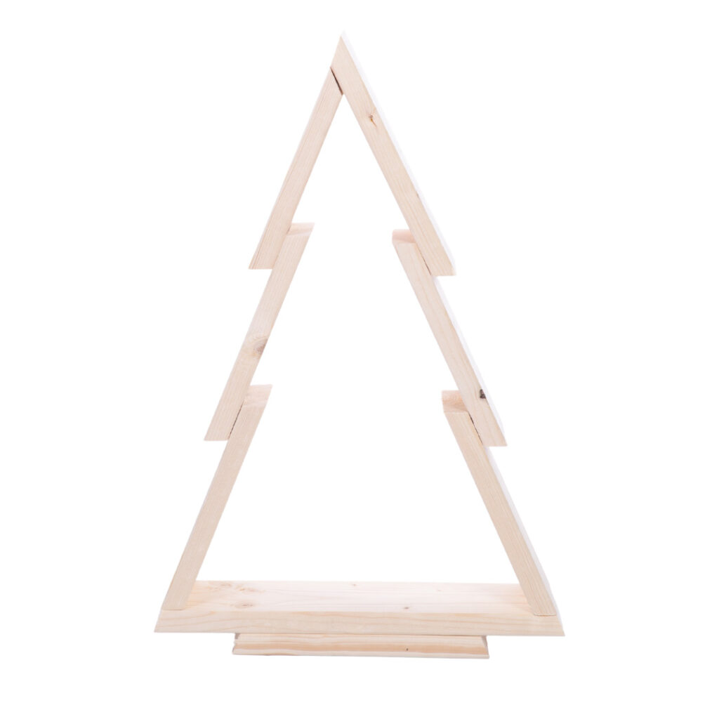 Choinka drewniana stojąca (3 rozmiary, 6 kolorów)