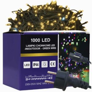 Lampki choinkowe 1000 LED 73,6m flash biały ciepły zewnętrzne wewnętrzne