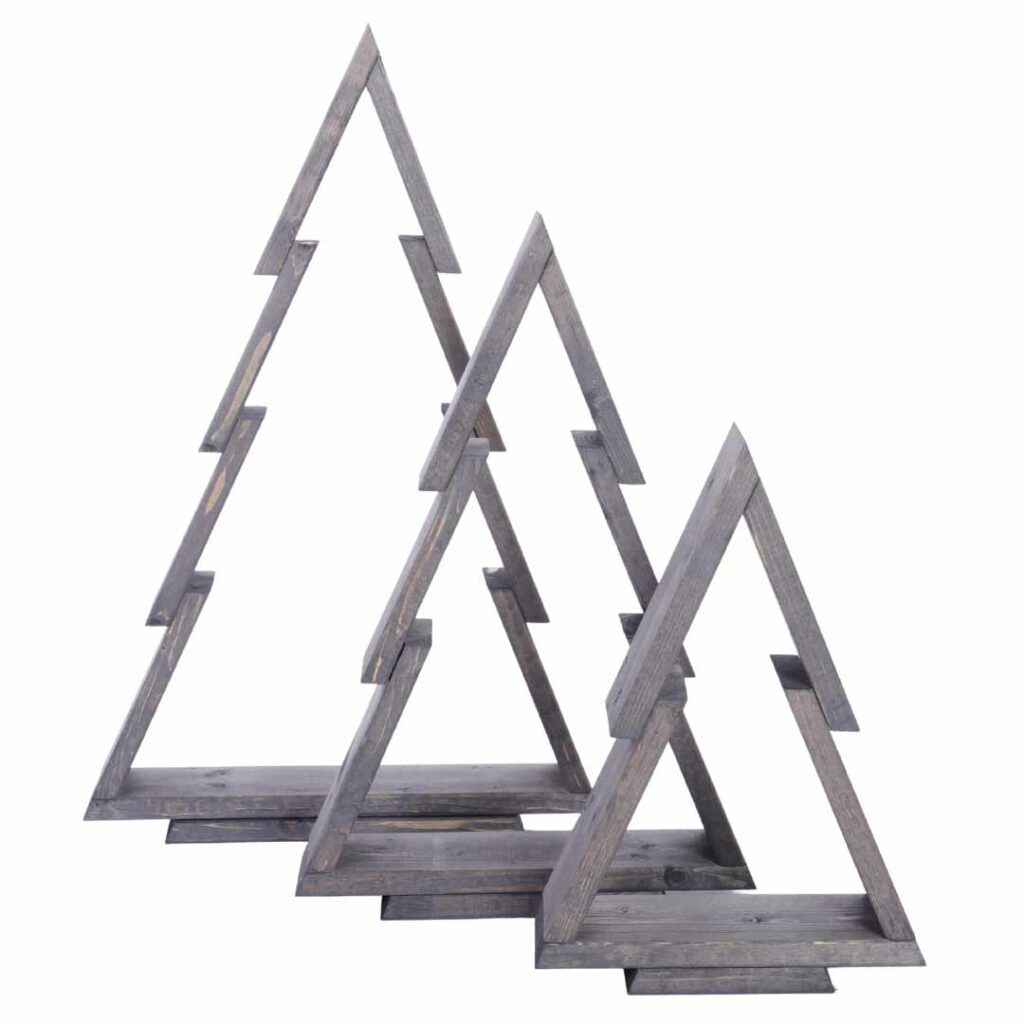 Choinki drewniane - Zestaw 3w1 (43-75 cm)