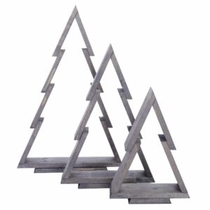 Choinki drewniane - Zestaw 3w1 (43-75 cm)